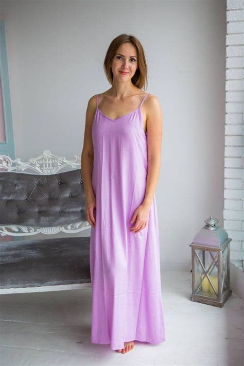 Long Solid Pastels Nighties For Every Woman Who Loves A Etsy Satin
