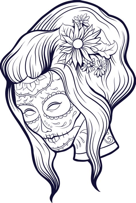 sugar skull advanced coloring  skull coloring pages coloring pages