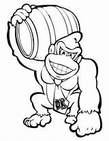 Coloring Pages Kong Donkey Mario Super King Cartoon Printable Sheets Choose Board Boys sketch template