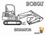 Coloring Bobcat Excavator Pelleteuse Yescoloring Pelle Construction Loader Dessins Tractopelle Gratuit Mécanique Backhoe Dump Bulldozer Bezoeken sketch template