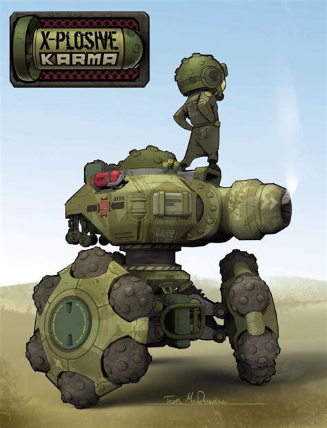 kiwi drive tank tom mcdowell weird tanks robot concept art tank