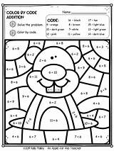 Groundhog Color Number Math Pages Facts Fact Apple Keys Answer Themed Comes Each Set sketch template