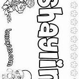 Shaylin Coloring Pages Hellokids Name sketch template