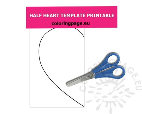 heart template coloring page