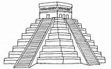 Mayan Pyramids Inca sketch template
