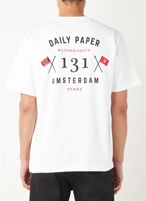 daily paper amsterdam flagship store  shirt met backprint wit de bijenkorf
