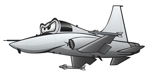 military fighter jet airplane cartoon vector illustration  vector
