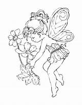Fairy Coloring Pages Printable Adult Kids sketch template
