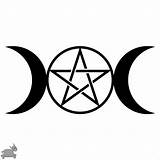 Pentagram Pentacle Wiccan Lune Pagan Witchcraft Sailor Pentagramme Autocollant Wicca Sticker sketch template