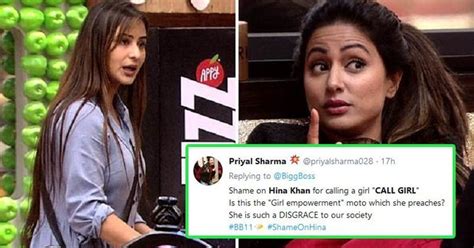 Bigg Boss 11 Contestant Hina Khan Stoops To A New Low Calls Shilpa