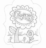 Faith Coloring Pages Printable Color Getdrawings Getcolorings sketch template