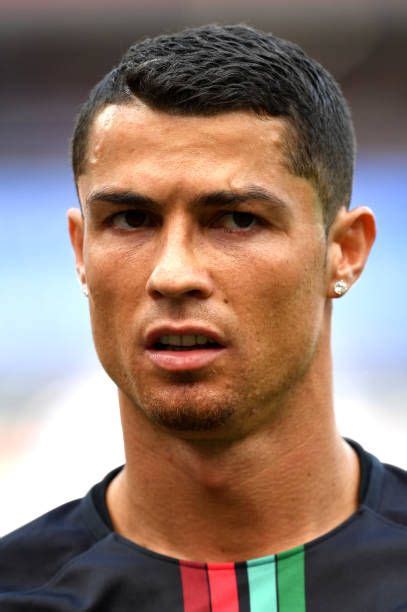 Cristiano Ronaldo Of Portugal Looks On During The Warm Up Prior To The