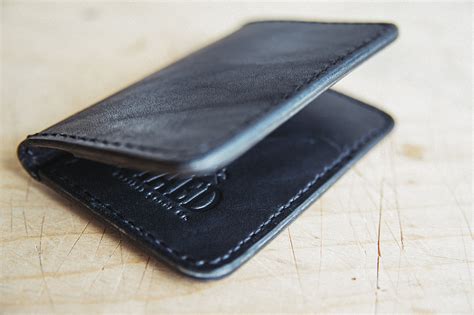 minimalist black leather wallet mens vertical wallet etsy