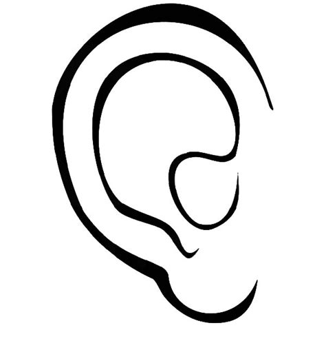 pin  ear coloring page