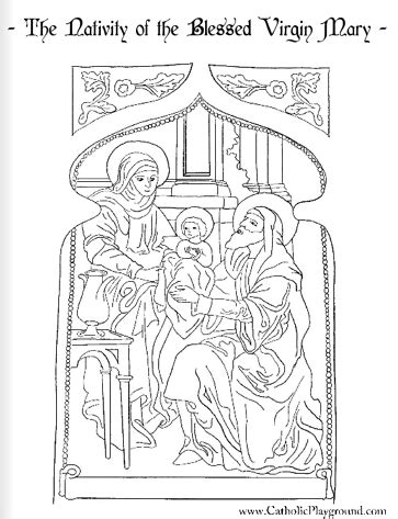 nativity   blessed virgin mary coloring page september