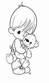 Coloring Pages Children Precious Moments sketch template
