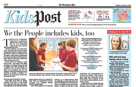 kidspost page newspaper  education