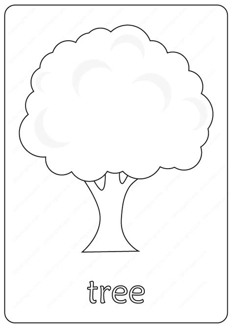 printable tree coloring page book