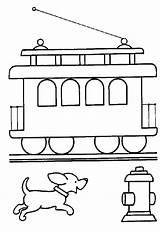 Trains Treni Tranvia Tranvias Tram Crtež Caboose Planse Bambini Colorare Jocuri Jucarii Bojanke Vlakovi Chien Colorat Printanje Fise Desenat Djecu sketch template