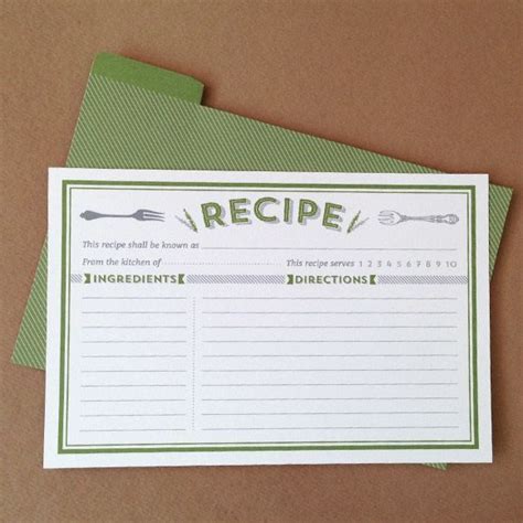 classic recipe cards     sheet   cards
