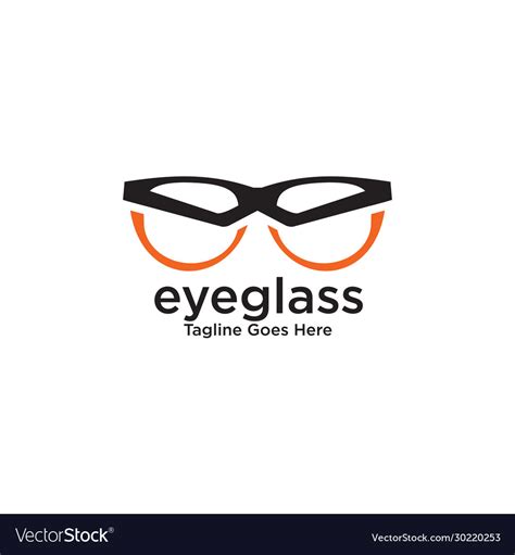 eye glasses logo design template royalty  vector image