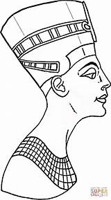 Nefertiti Cleopatra Coloring Egypt Pages Drawing Print Ancient Printable Egyptian Pharaoh Queen Getdrawings Egyption Countries Colorings Pharaohs Color sketch template