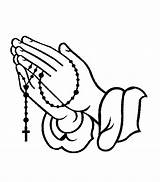 Rosary Praying Rosenkranz Headstone Malvorlagen Holding Clipartmag sketch template