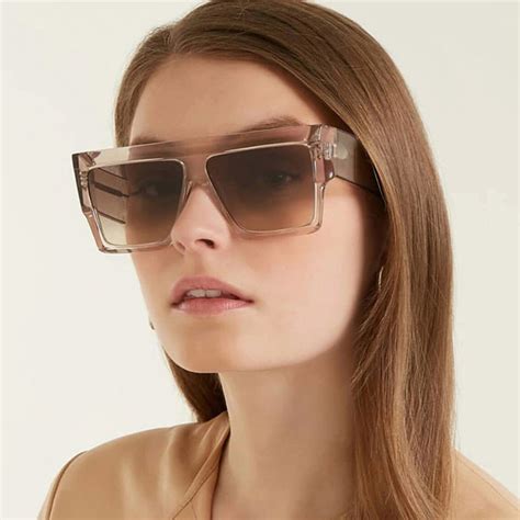women s large square frame sunglasses female oversized designer half