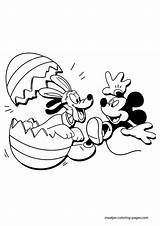 Easter Coloring Pages Mouse Mickey Minnie Disney Pluto sketch template