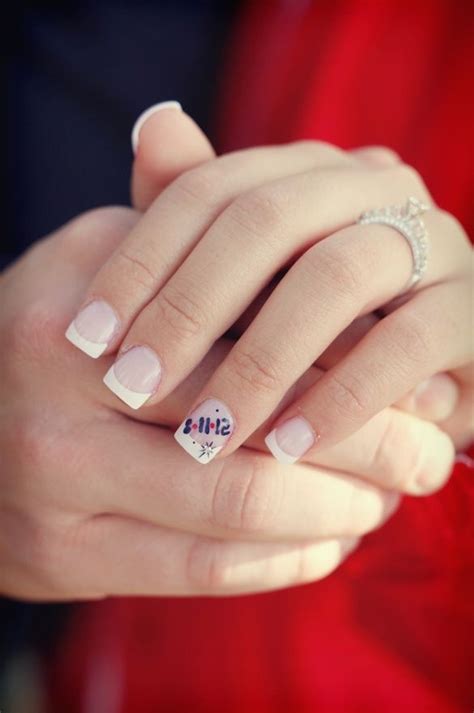 cute manicures that show off your engagement ring glam