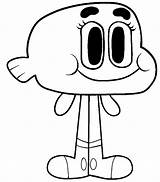 Gumball Coloring Amazing Pages Cartoon Network Printable Darwin Characters Drawings Character Drawing Draw Para Colorear Print Mundo Color Books Template sketch template