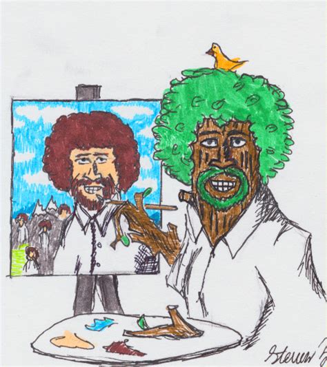 Painting Bob Ross With Happy Little Trees By Crimsonhussar On Deviantart