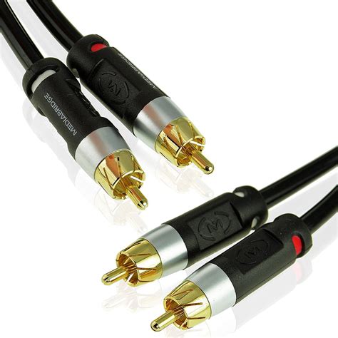mediabridge stereo cable  left   audio  feet rca