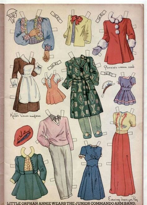 pin by connie todryk on paper dolls paper dolls annie costume