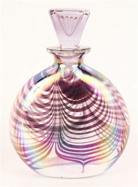 Iridescent Art Glass Perfume Bottle Mar 09 2018 Florida Estate
