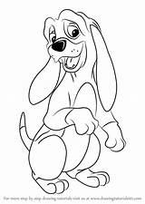 Hound Fox Copper Coloring Pages Drawing Draw Disney Dixie Step Drawings Cartoon Tutorials Sketches Drawingtutorials101 Template Choose Board Google sketch template