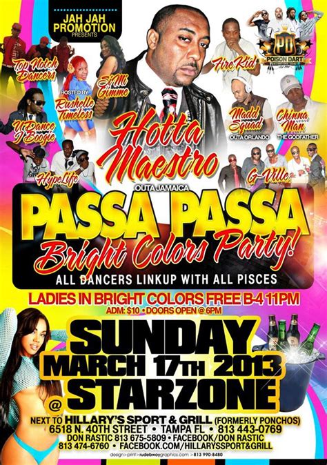 Reggaetapes Passa Passa Bright Colors Party Starzone Tampa Fl 17