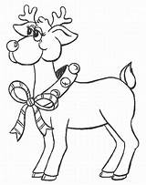 Reindeer Coloring Pages Color Print Christmas sketch template