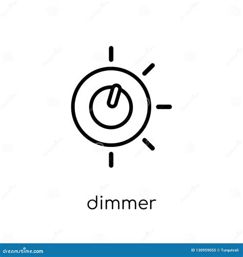 dimmer icon trendy modern flat linear vector dimmer icon  white background  thin