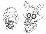 Nightmare Foxy Coloring Puppet Five Pages Nights Drawing Master Template Getdrawings sketch template