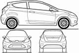 Fiesta Ford Blueprints Door 2008 Blueprint Hatchback Car 2009 3d Polo Modeling Mazda Outlines Templates Seat Related Posts sketch template
