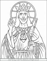 Coloring King Christ Catholic Pages Mass Drawing Jesus Saint Printable Sunday Kindergarten Thecatholickid Colouring Kids Color Sheets Feast Colorings Getcolorings sketch template