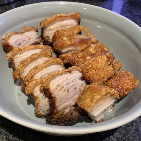 [homemade] Crispy Roasted Pork Belly Food