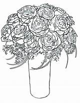 Coloring Roses Pages Bouquet Hearts Drawing Bunch Printable Border Rose Wings Getcolorings Getdrawings Heart Color Colorings sketch template