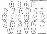 Bubble Letters Coloring Pages Alphabet Printable Print Names Info sketch template