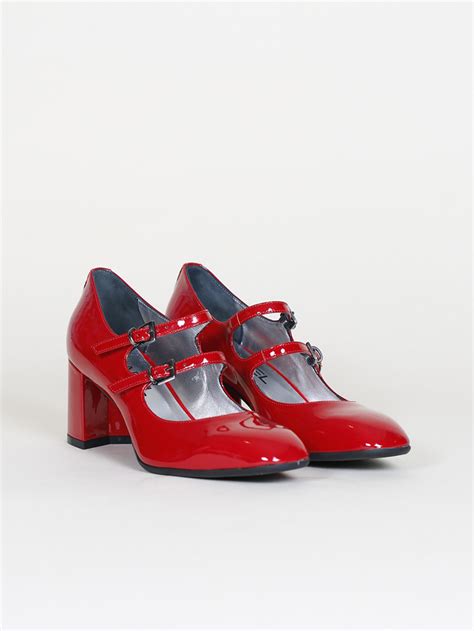alice red patent leather mary janes carel paris shoes