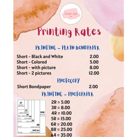 printing rates   price shopee philippines