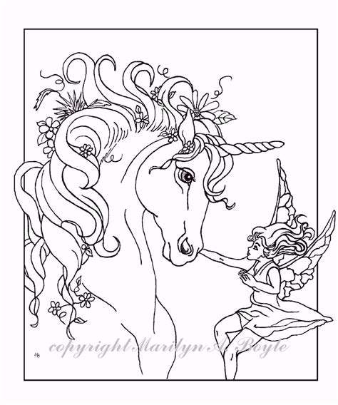 fairy unicorn coloring coloring pages