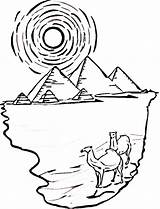 Egyptian Piramidi Pyramids Egizi Egitto Camels Facili Cammelli Pyramiden Egypt Cairo Egizie Pyramide Stampare Fresco Egyiptom Disegnare Egyiptomi Agyptische Kamele sketch template