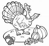 Thanksgiving Coloring Pages Simple Turkey Poultry Getcoloringpages Drawings sketch template